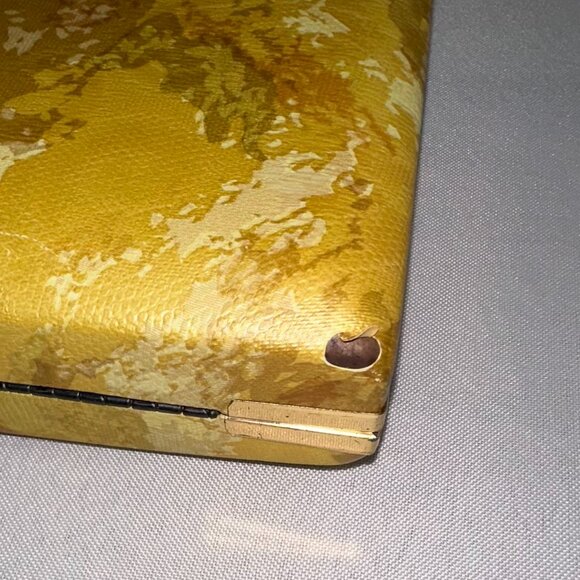 Mele Clamshell Hard Case Floral Vintage 1970's Travel Jewelry Box 7" x 4.75" - Picture 3 of 10